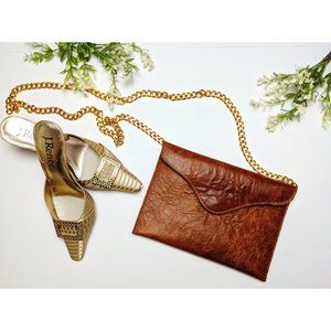 JJ Winters Large Miley Brown Leather Crossbody Bag